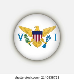 Islas Vírgenes del País. Bandera de las Islas Vírgenes. Ilustración vectorial.