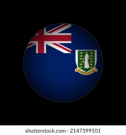 Country Virgin Islands. Virgin Islands flag. Vector illustration.