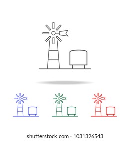 country windmill icon. Elements in multi colored icons for mobile concept and web apps. Icons for website design and development, app development on white background