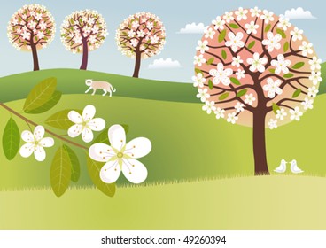 Countryside in blossom.