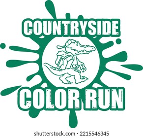 Countryside color run (Editable file) - Vector Illustration