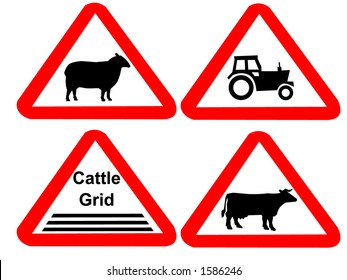 Countryside hazard signs