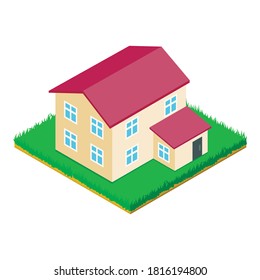 Countryside house icon. Isometric illustration of countryside house vector icon for web