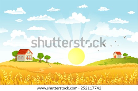 Countryside Panorama In The Morning Countryside Panorama In The Morning