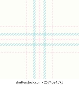Countryside seamless pattern check, harvest texture tartan textile. Quilted plaid vector fabric background in snow and light colors palette.