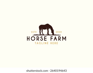 Countryside western country horse farm ranch logo design. Vintage Horse Farm Logo Design