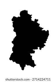 Condado Bedfordshire mapa Vector silueta ilustración aislada. Territorio Región de Inglaterra Oriental, Reino Unido. Sombra de forma de mapa de provincia. Signo de símbolo de Anuncio de emblema de esquema de Bedfordshire.