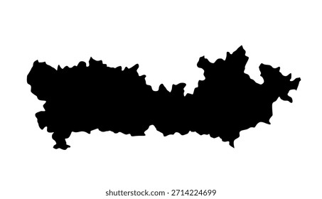 Ilustración de la silueta del Vector del mapa del condado de Berkshire. Territorio Región del Sudeste de Inglaterra, Gran Bretaña, Reino Unido. Sombra de forma de mapa de provincia. Signo de símbolo de Anuncio de emblema de esquema de Berkshire.