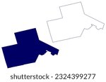 County of Brant (Canada, Ontario Province, North America) map vector illustration, scribble sketch Brant map