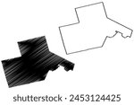 County of Brant (Canada, Ontario Province, North America) map vector illustration, scribble sketch Brant map
