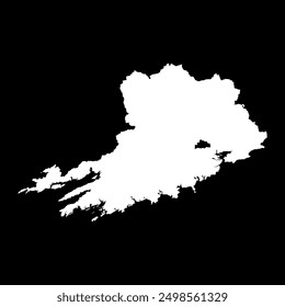 County Cork map, administrative counties of Ireland. Vector illustration.