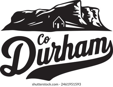 County Durham England Vector Illustration