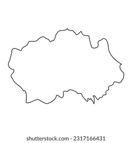 County Durham map, administrative county of England. Vector illustration.