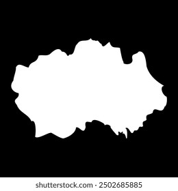 County Durham map, administrative county of England. Vector illustration.