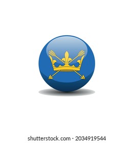 County flag of Suffolk. Circle button flag background texture. Vector illustration symbol