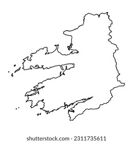 County Kerry map, administrative counties of Ireland. Vector illustration.