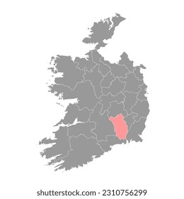 County Kilkenny map, administrative counties of Ireland. Vector illustration.