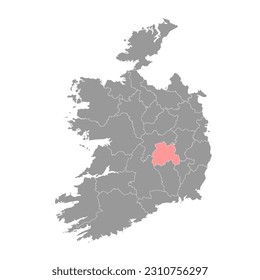 County Laois map, administrative counties of Ireland. Vector illustration.