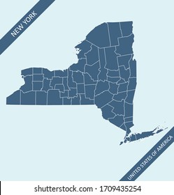 County Map Of New York