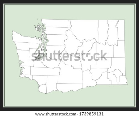 County map of Washington USA