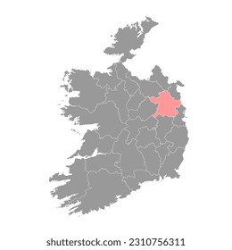 County Meath map, administrative counties of Ireland. Vector illustration.
