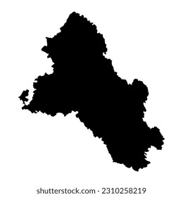 Mapa del condado de Monaghan, condados administrativos de Irlanda. Ilustración vectorial.