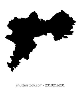 County Offaly map, administrative counties of Ireland. Vector illustration.