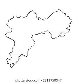 County Offaly map, administrative counties of Ireland. Vector illustration.