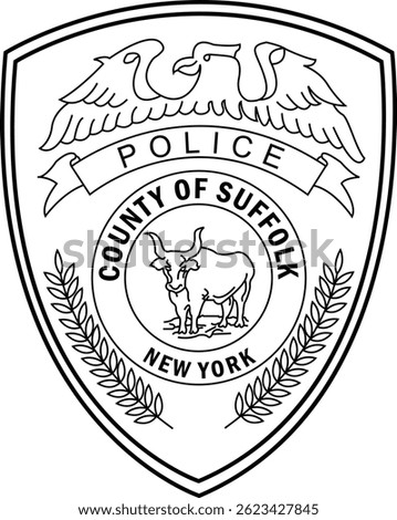 County of Suffolk New York Police, laser cut, cricut, engraving, Wood cutting, Digital, cnc cut, Eps file