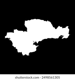 County Waterford map, administrative counties of Ireland. Vector illustration.