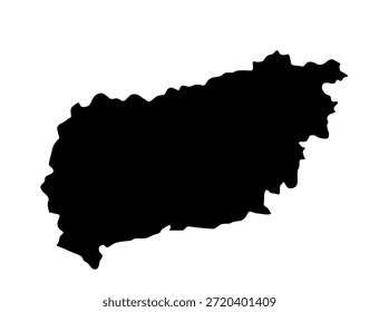 County West Sussex mapa vetor silhueta ilustração isolada. Território no Sudeste da Inglaterra, Grã-Bretanha, Reino Unido. Mapa da província de Inglaterra. Banner do emblema do plano West Sussex.