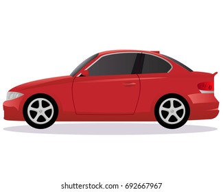Coupe car body type vector illustration
