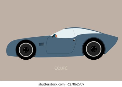 coupe car, side view of car, automobile, motor vehicle