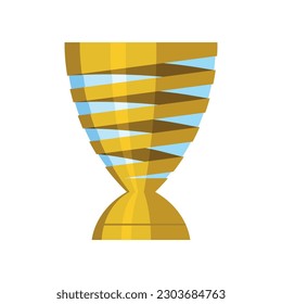 Coupe de la ligue french league cup team football competition tournament vector gold trophy on white background. Soccer symbol.