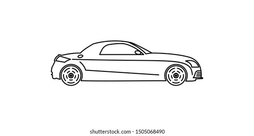 Vector Car Layout Coloring Mercedesmaybach Sclass Stock Vector (Royalty ...