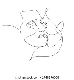 Coupe in love vector isolated. Minimalism style. Suitable for decoration, tattoos, albums, cards, wallpapers, banners, printing on t-shirts.