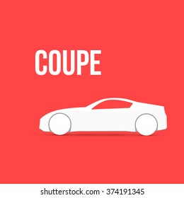 Coupe Sample Car Icon Isolated Vector illustration