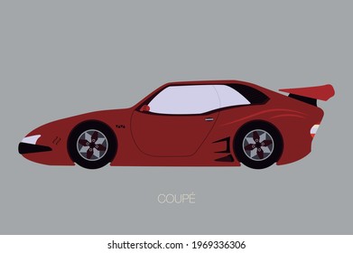 coupe sport car, side view of car, automobile, motor vehicle