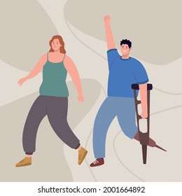 couple activists protesting in crutch