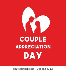 Couple Appreciation Day. Flat design vector. Eps 10.