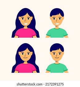 couple avatar with 2 expressions