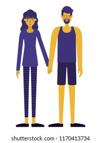 couple avatar characters icons