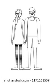 couple avatar characters icons