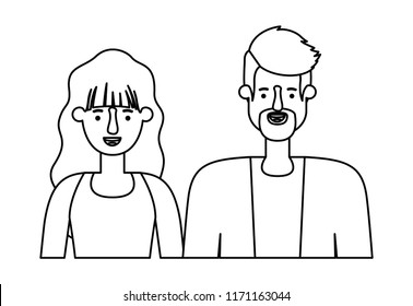 couple avatar characters icons