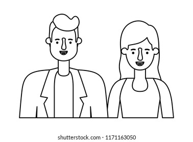 couple avatar characters icons
