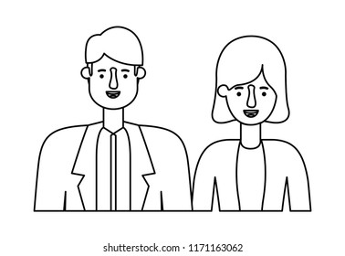 couple avatar characters icons