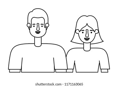 couple avatar characters icons