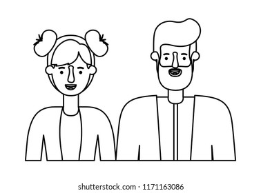 couple avatar characters icons