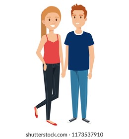 couple avatar characters icons