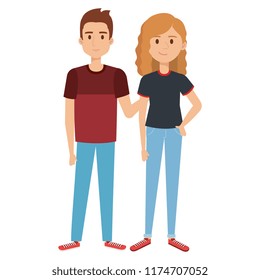couple avatar characters icons